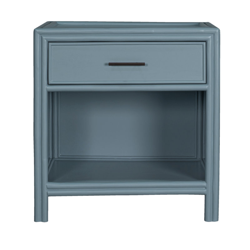 Clara Collection 1 - Drawer Nightstand, Blue Teal