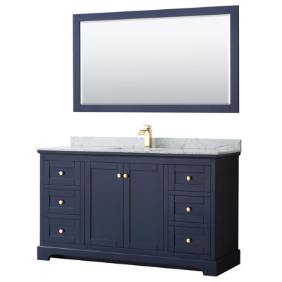 Avery 60" Single Bathroom Vanity Set with Mirror