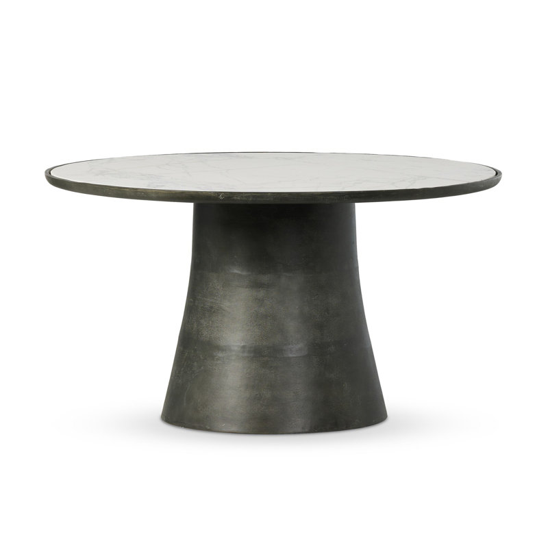 Balboa Outdoor Dining Table 55"-Aged Grey