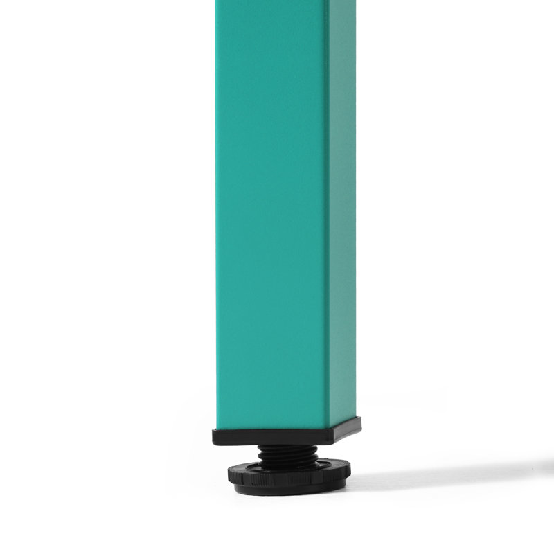 59"×35.4" Outdoor Metal Rectangular Dining Table, Turquoise