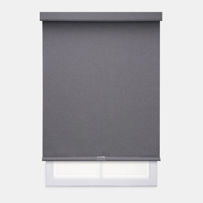Cordless Room Darkening Free Stop Roller Shade, Gray, 27"W x 72"L