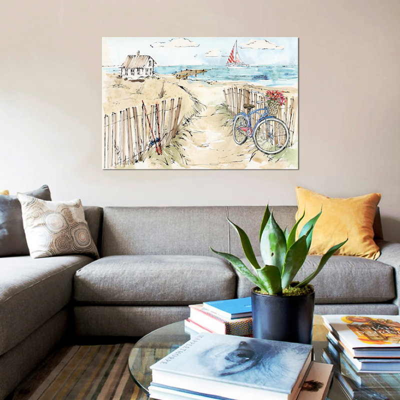 « côtier catch v », reproduction d’impression sur toile tendue, H 12 po x l 18 po x P 1,5 po, Toile tendue, Pas de tapis