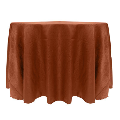 Modern Damask Tablecloth Sienna Burnt Orange