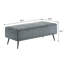 Banc rembourré en velours côtelé