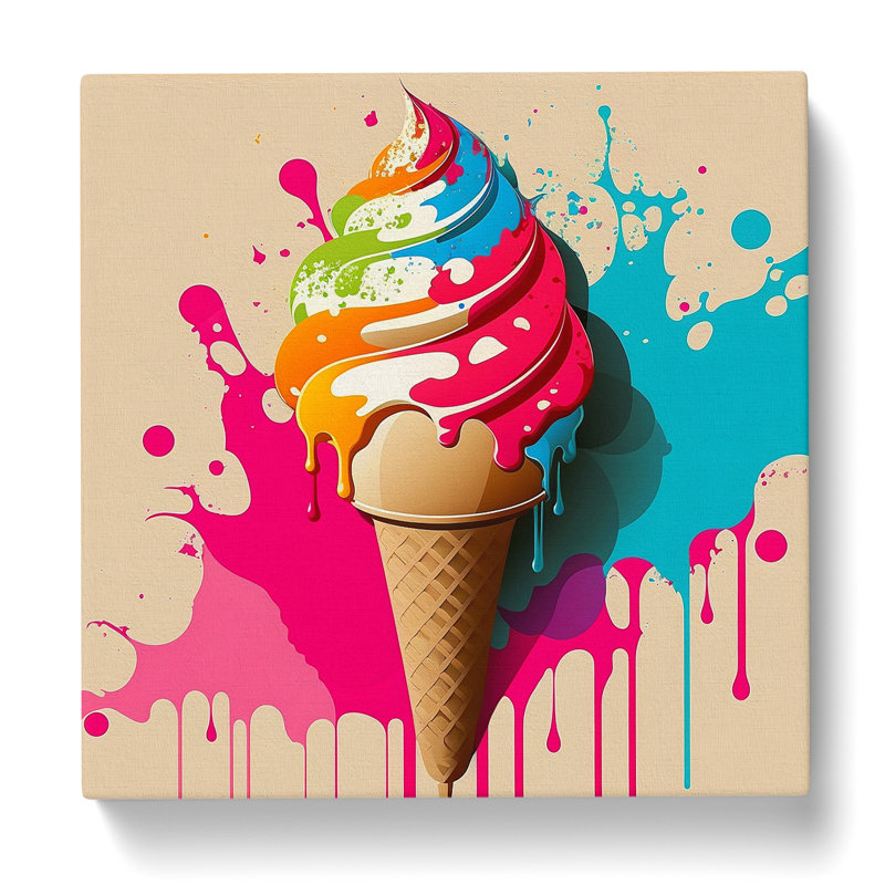 Ice Cream Pop - Wrapped Canvas