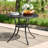 Mccraney Outdoor  Cast Aluminum Dining Table with 1.96 inch Umbrella Hole, for Outdoor and Indoor Space, Black with Gold-painted Edge