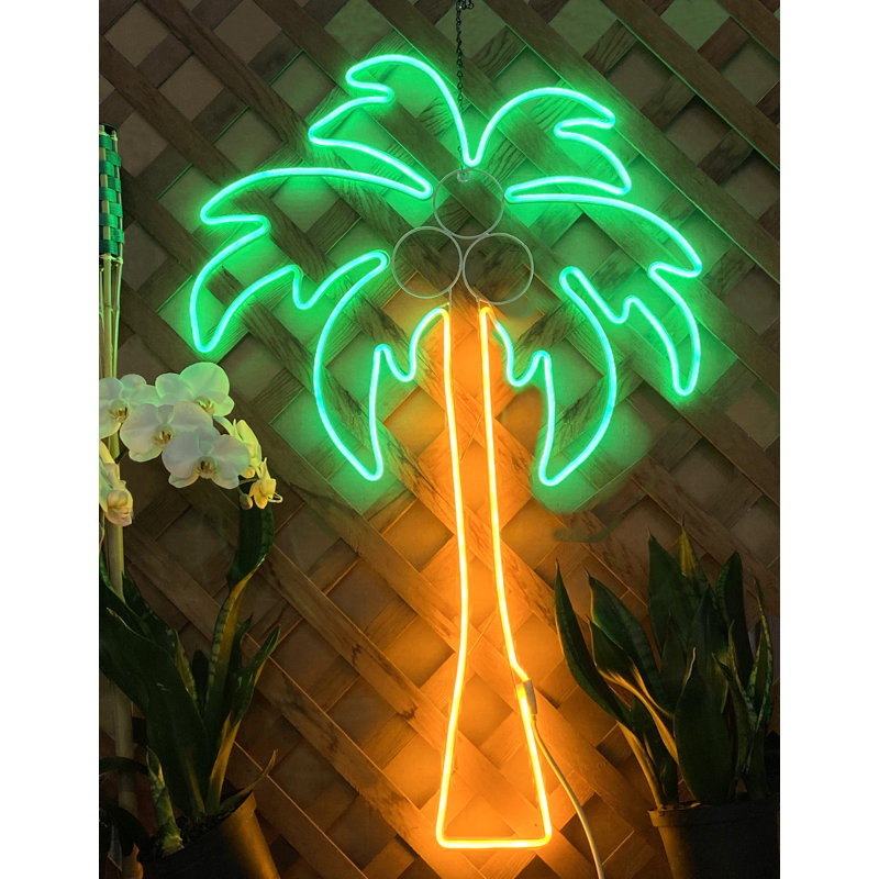 Enseigne néon tropicale 40 po Myer Tree