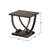Black Nickel End Table With Bottom Shelf