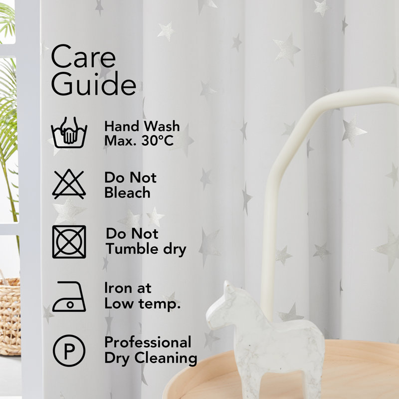 Manzanita Eyelet Room Darkening Thermal Curtains, 117cm W x 138cm D, Greyish White