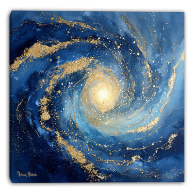 Art mural sur toile Gilded Galaxy I