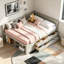 Lit de jour double avec tiroirs et tablettes-312425638