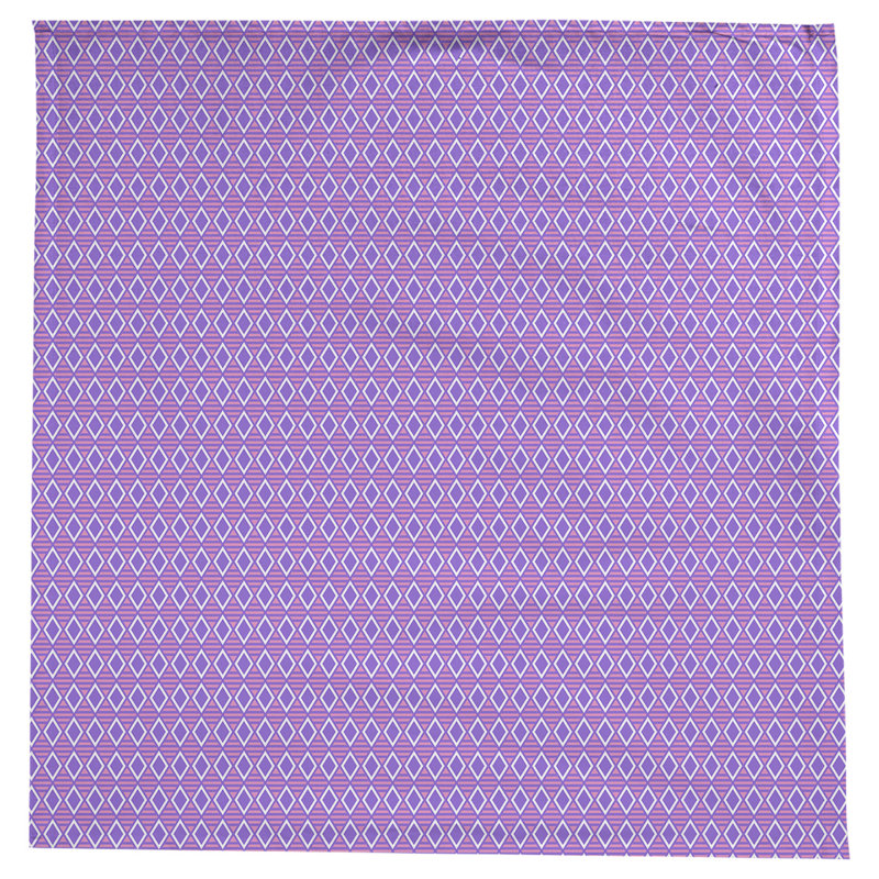 Leffel Geometric Diamonds Tablecloth, Purple/Pink