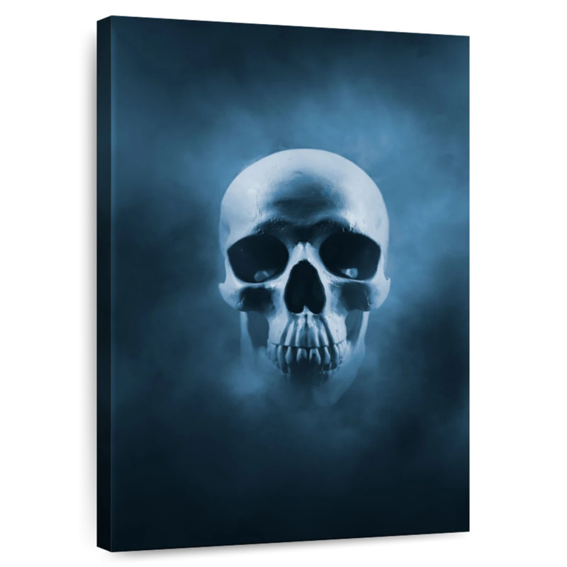 Hitzel Blue Skull, 24" H x 16" W