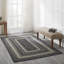  Tapis rectangulaire tressé à la main géométrique en noir / blanc-1874183557