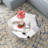 Mirrored Coffee Table & 22"H Crystal Geometric End Table 2-Piece Set