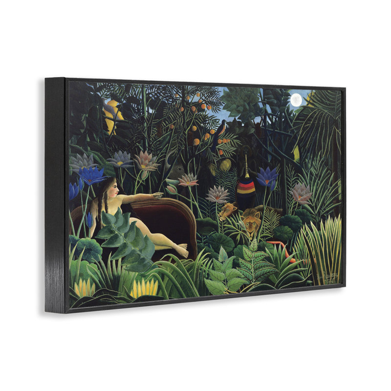 «Peeking Jungle Animals & Woman», estampe numérique, conception de Stellar Design Studio, H 16 po x l 24 po