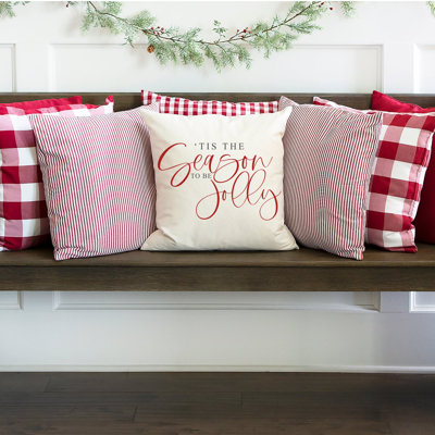  Housse de coussin en coton Tis the Season to be Jolly