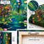 Art mural sur toile Lantern Meadow Waterway | Floral, botanique, nature, impression sur toile pour le décor de chambre à coucher de salon-1909398949