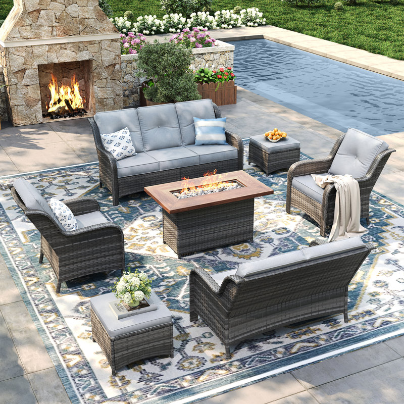 Outdoor Conversation Set, Gray