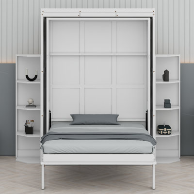 Lit escamotable avec armoire murale cachée