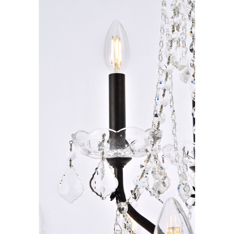 Dagmar 24 - Light Dimmable Tiered Chandelier, Dark Bronze