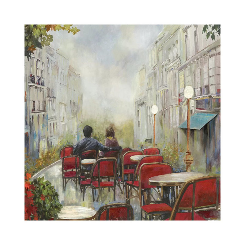 Paris CafÃ© - Wrapped Canvas Painting, 93.98 cm H x 93.98 cm W x 3.175 cm D