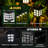 12-Pack Black Solar Powered LED Outdoor Lights – Waterproof, 10-Hour Lighting for Gardens, Pathways, Patios, and Driveways