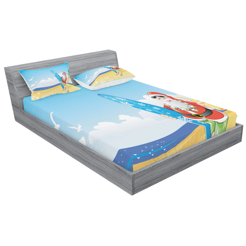 Microfiber Sheet Set, Queen Sheet Set with Fitted Sheet