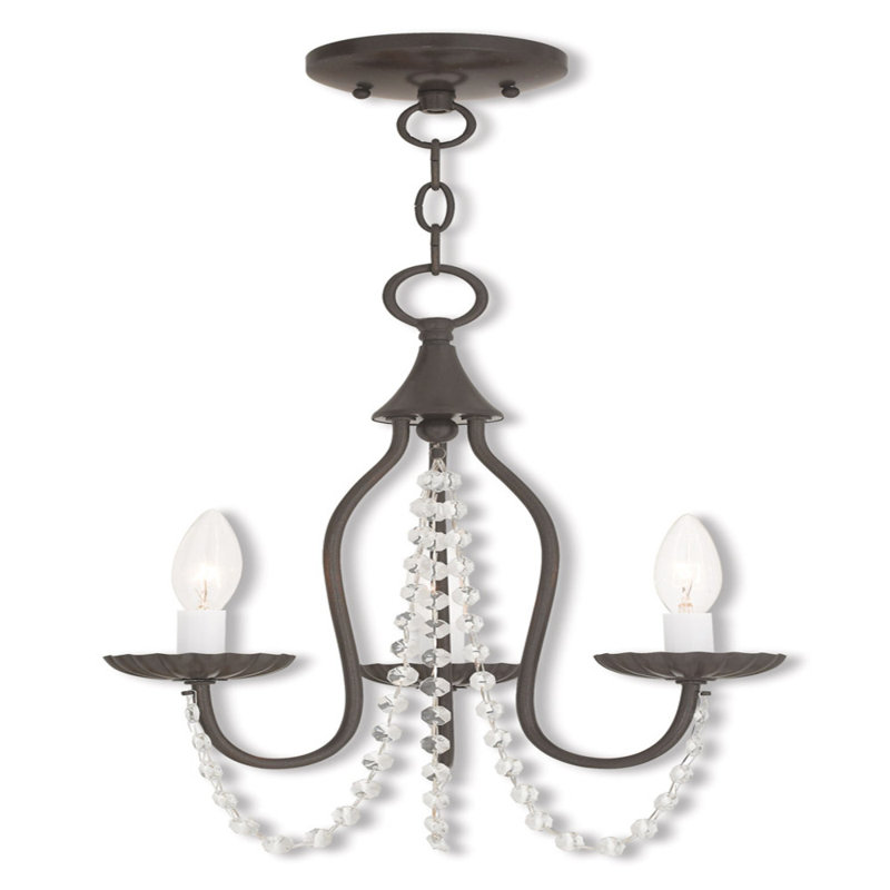 3 - Light Classic / Traditional Chandelier, English Bronze