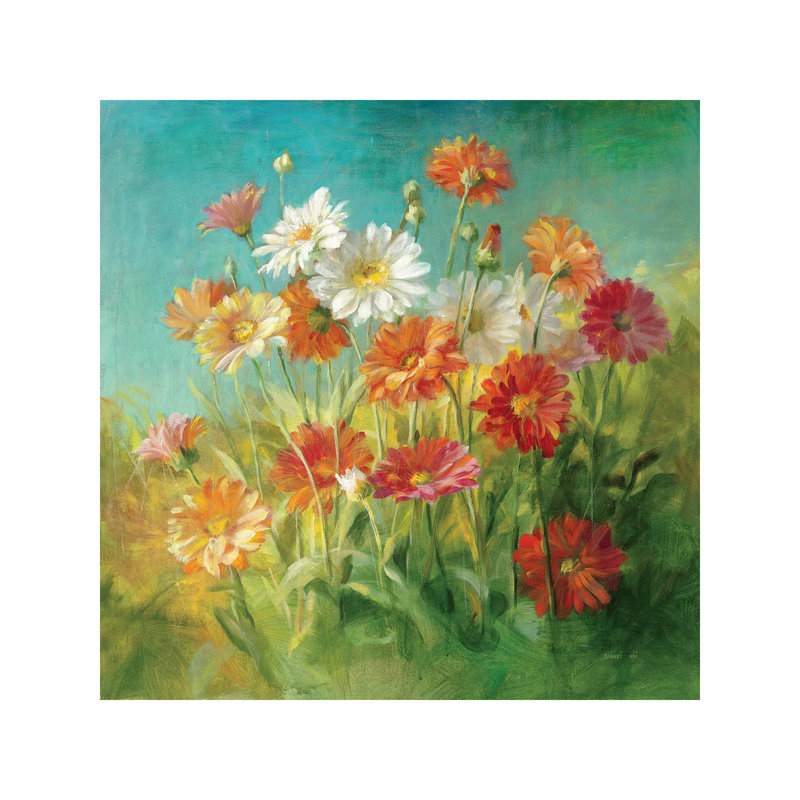 Daisies 1 Piece Wrapped Canvas Painting, 93.98 cm H x 93.98 cm W x 1.91 cm D