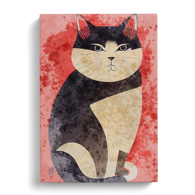 Fat Cat - Wrapped Canvas Print, 50cm H x 35cm W