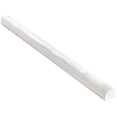 Chateau 12" x 0.75" Ceramic Pencil Liner Tile Trim in White