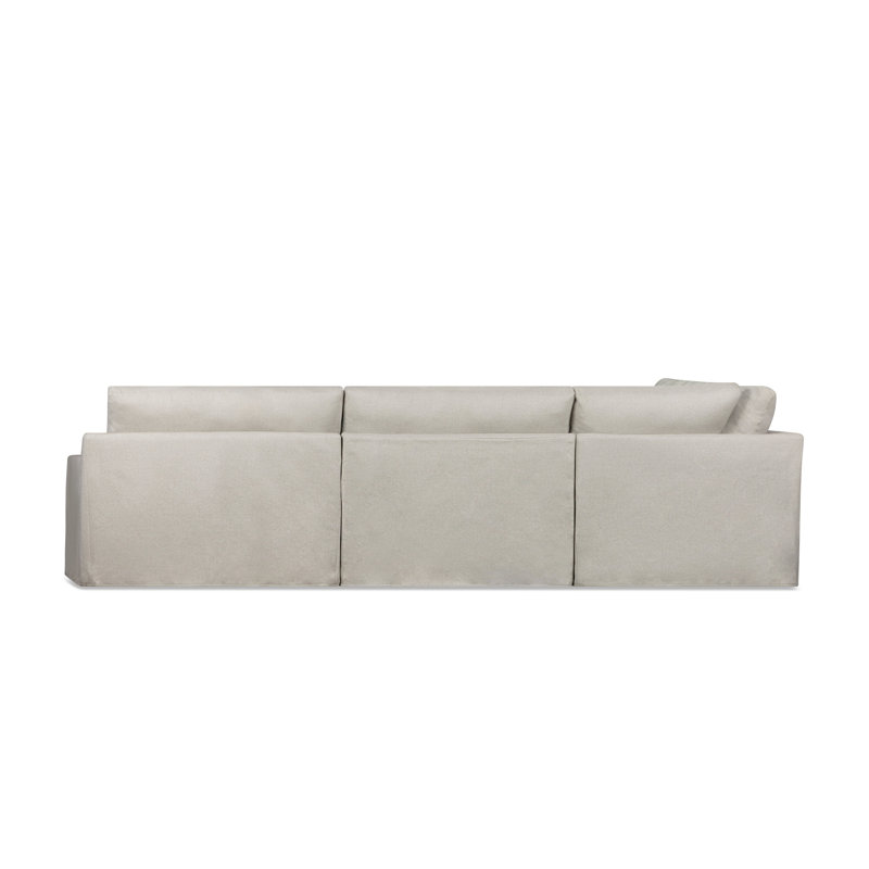 Canapé modulaire 4 pièces Wrenley, Boucle Apollo Pebble, Orienté à gauche (vu de face)