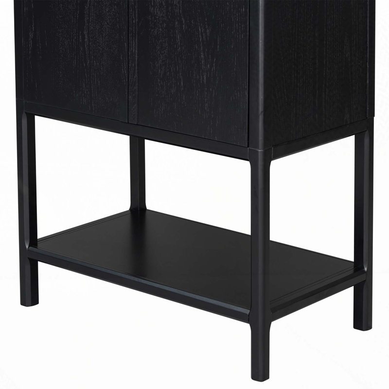 Sophisticated Cabinet with multiple storage functions, Black