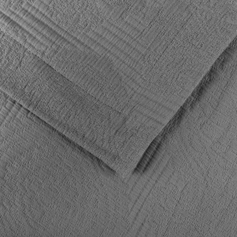 Ensemble de couvre-lit respirant à médaillon en coton avec coussin de qualité supérieure Superior Victory , Gris