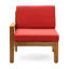 Canapé modulaire d'extérieur rouge en bois