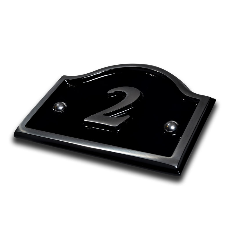 Jaclynn 11.5cm H Reflective Metal House Number, 2