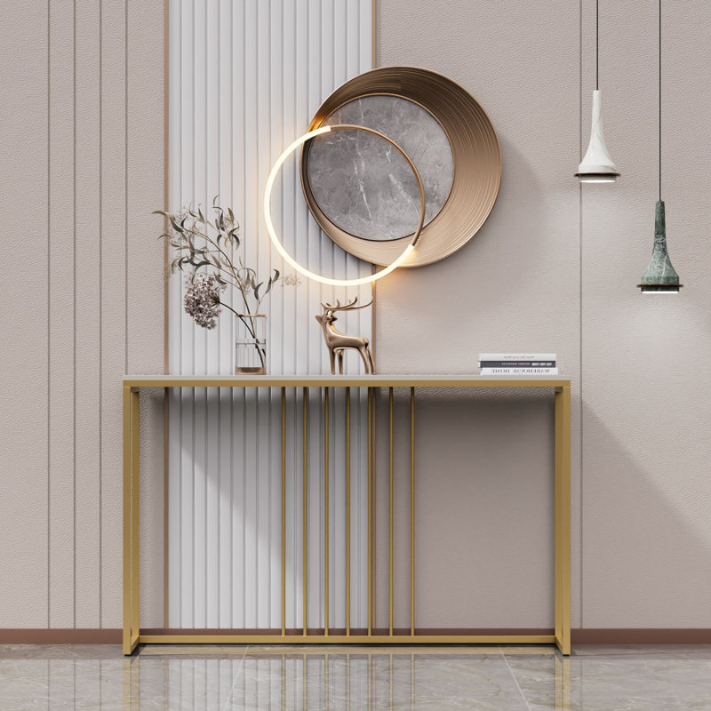 Mersija Console Table, 31" H x 47.2" W x 11.8" D, White