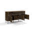 Buffet 63 po à 3 portes en chêne foncé tissé panier