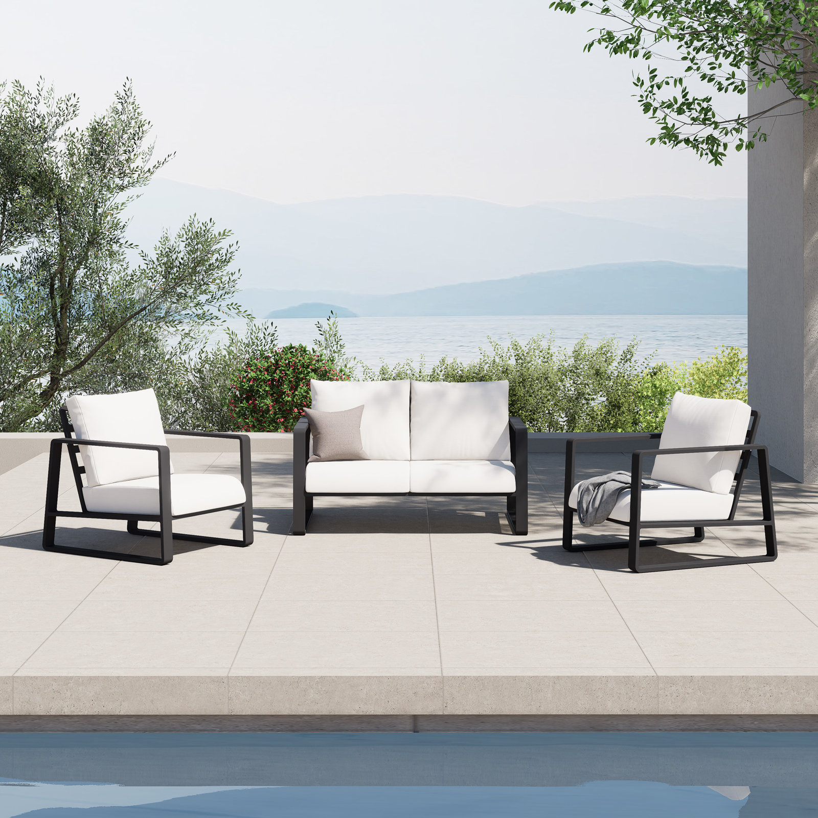 Leanna 4-Person Complete Patio Set