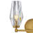 Ana 2-Light Bath Vanity w/ Faceted Heavy-Cut Diamond-Shaped Crystal Shades - Heritage Brass
