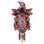  Horloge coucou à quartz allemand avec feuilles, oiseau, renard et raisins