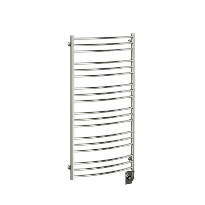 Chauffe-serviettes électrique mural Savoy, Nickel poli, H 47,5 po x l 23,5 po x P 2,75 po