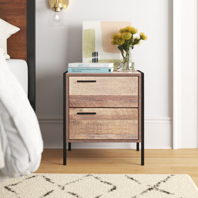 Juno 43.8cm W Manufactured Wood Bedside Table