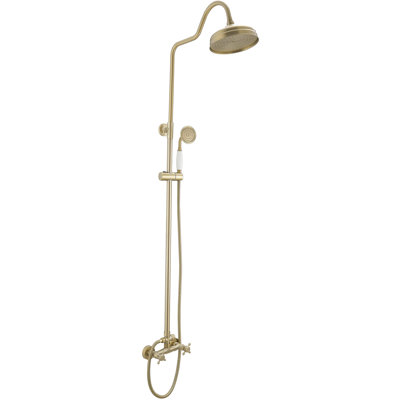 Système de douche réglable à 2 fonctions avec poignées
