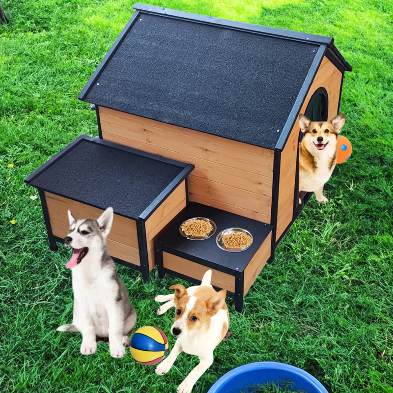Comfortable Wooden Dog House For All Pets - Their Well-being Versatile Solid Wood Pet With Storage Options Meet Your Needs