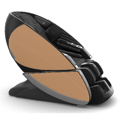 Fauteuil de massage Super Novo X de Humain Touch - ensemble de coussins SofHyde noirs avec panneaux de porte So-FHyde