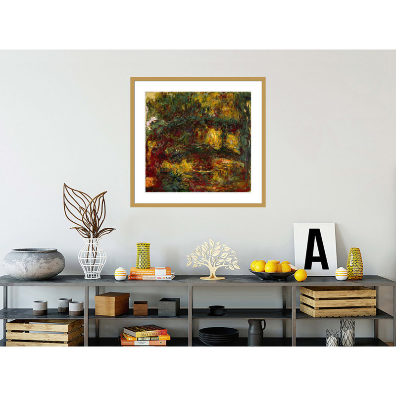 La Passerelle japonaise Giverny par Claude Monet, impression giclée sur cadre, H 33,5 po x l 34,78 po