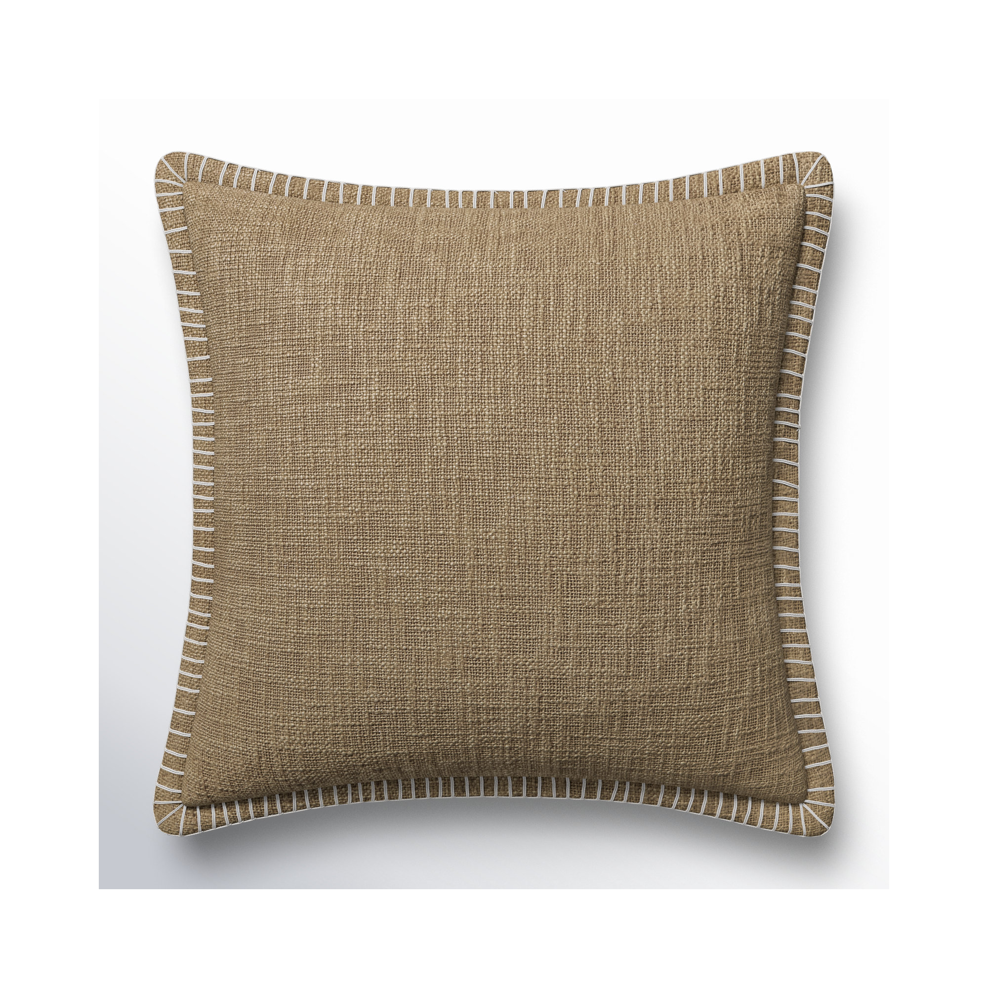 Fernande Cotton Throw Pillow, Navy, Down Blend, 22" H x 22" W x 6" D