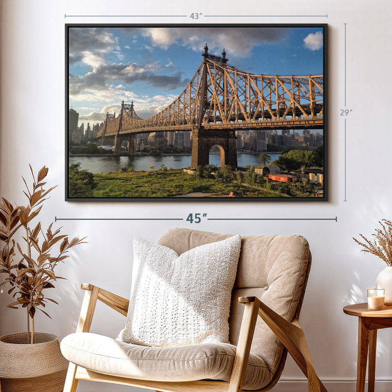 Impression sur toile Queensboro Bridge NYC, H 29 po x l 43 po